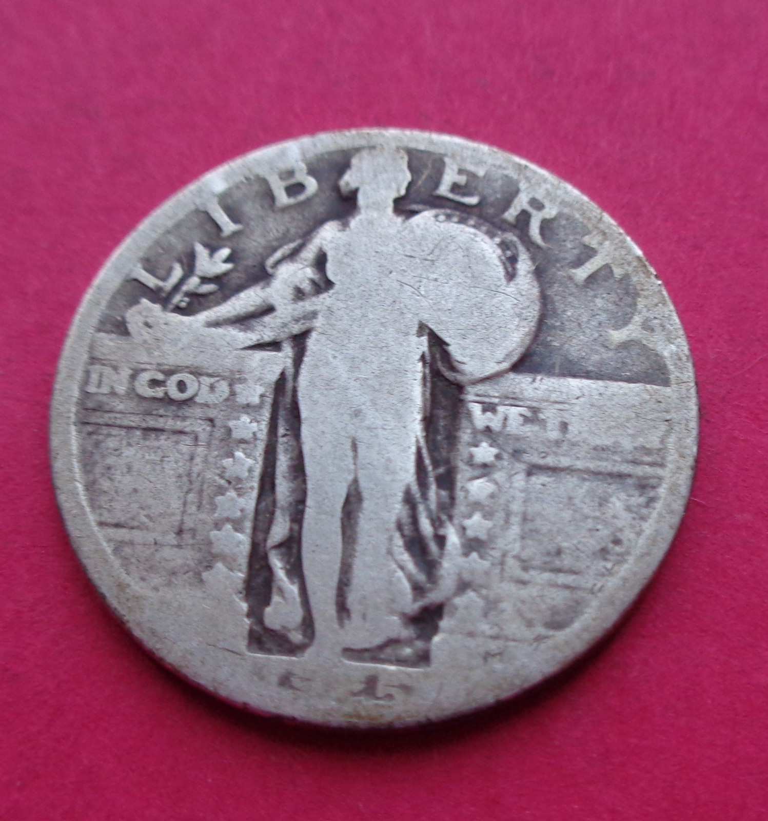 1925   90% SILVER STANDING LIBERTY QUARTER