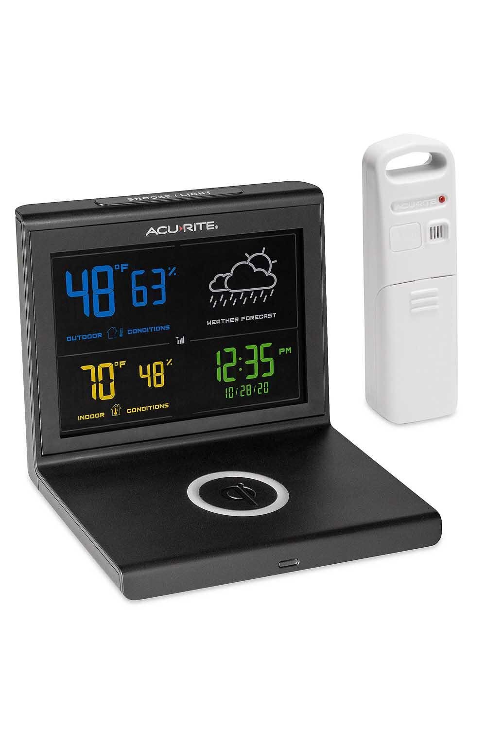AcuRite Digital Weather Station w/ Wireless Charging Pad & Alarm Clock