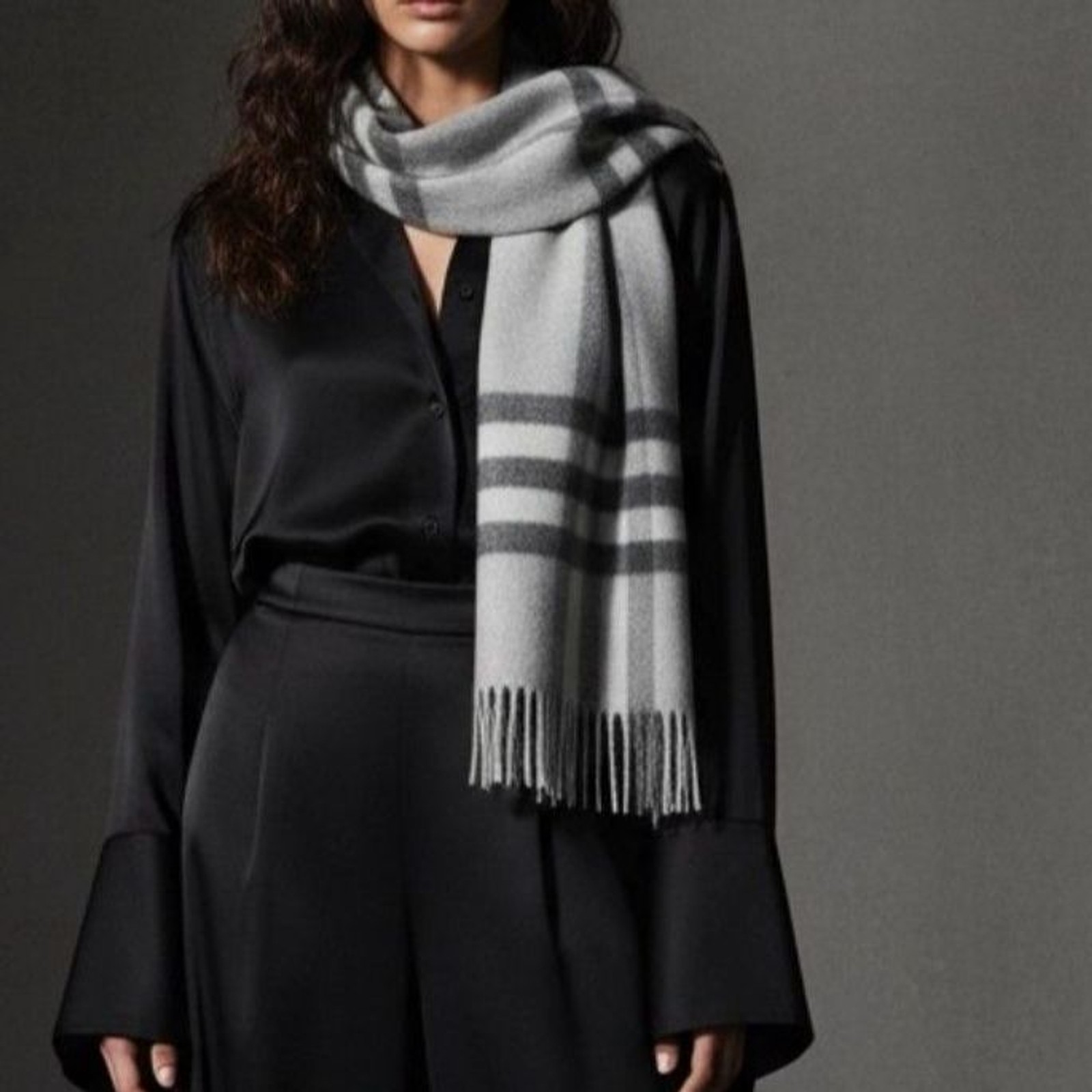 Burberry Giant Check Cashmere Scarf