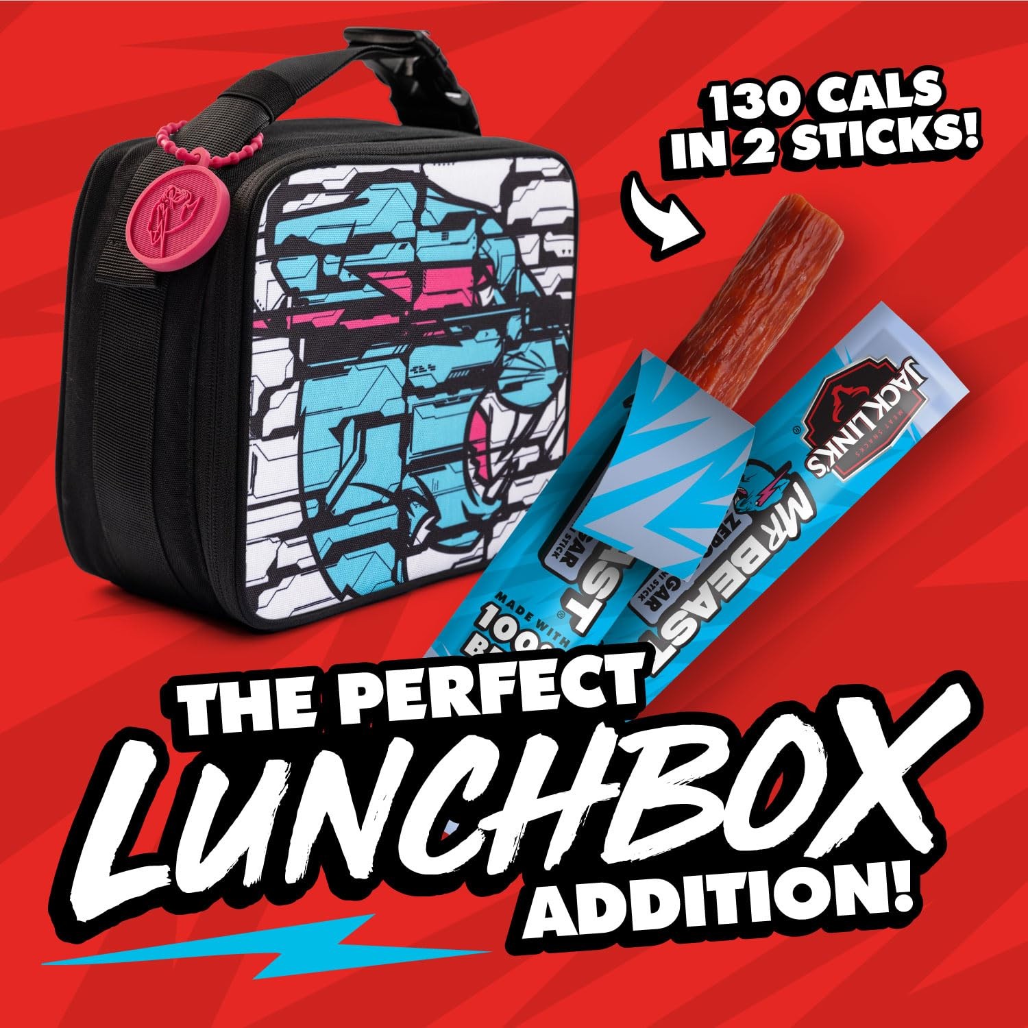 Jack Link’s x MrBeast Beef Sticks, Zero Sugar Mini Beef Sticks, As Seen on Be...