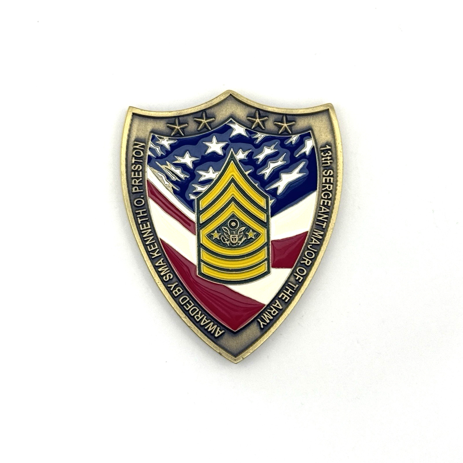 Challenge Coin - SMA Kenneth O. Preston 13th Sergeant Major of the Army