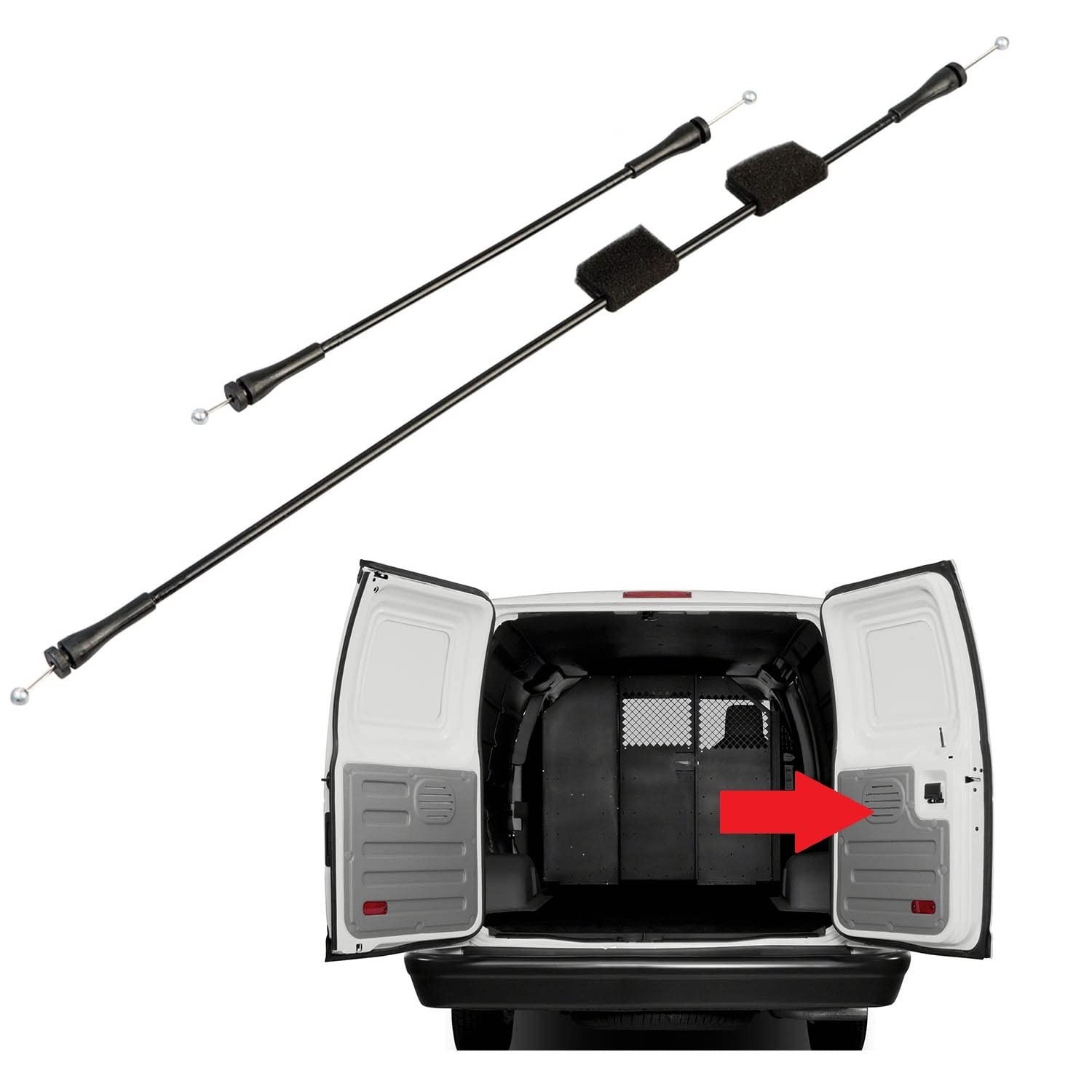 Door Latch Cable Rear Right Side Compatible with Ford E150 E250 E350 E450 E550..