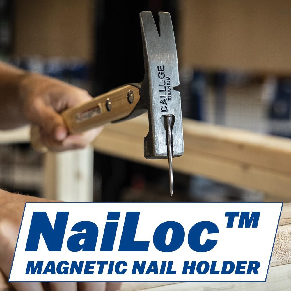 DALLUGE Titanium Hammer & Bear Claw Nail Puller Set - 16 Oz & 10 Inch