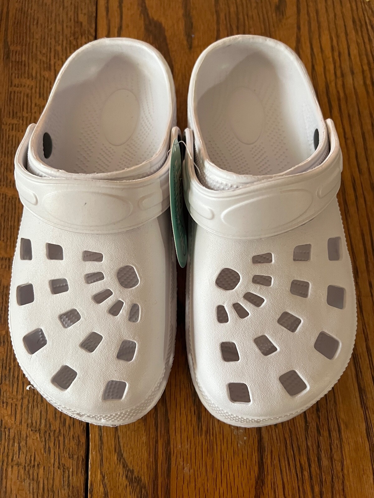 Foamwalk Rubber mules clogs Women's size 7 / 8 White NEW