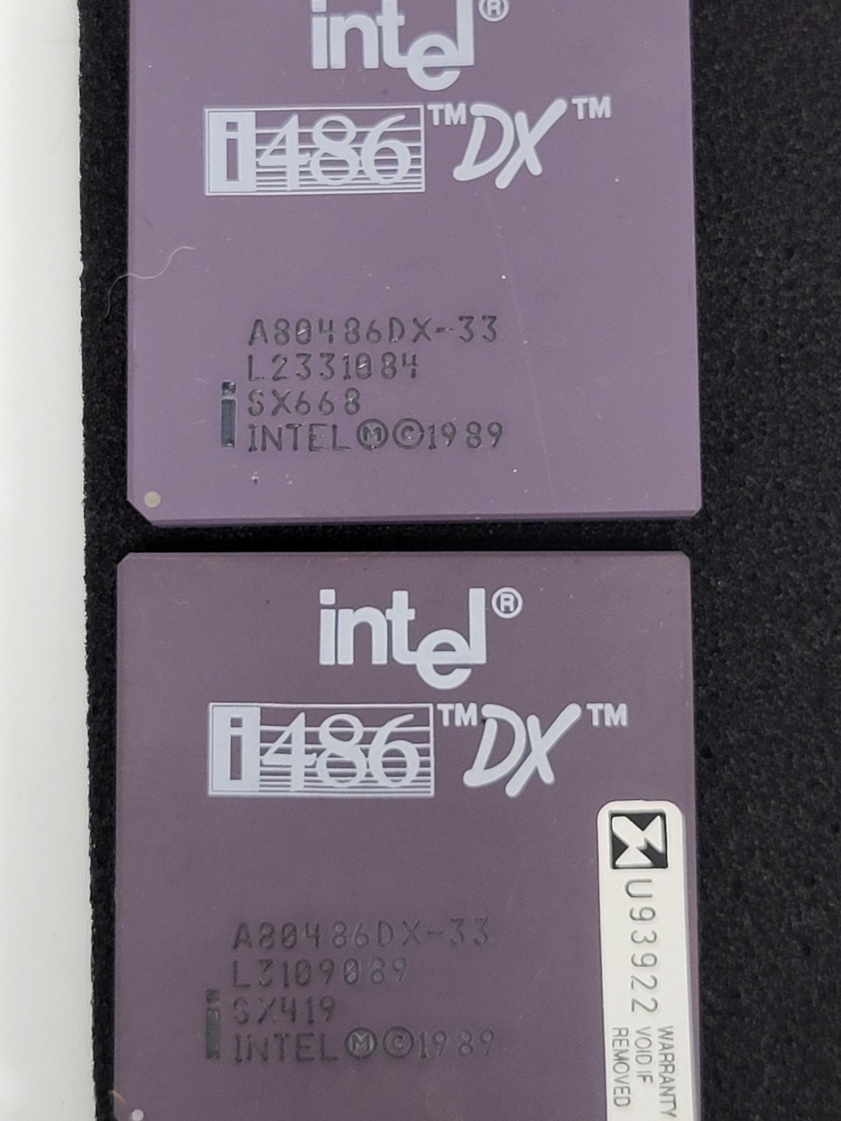 Vintage Intel i486 A80486DX-33 CPU Processor 33MHz, PGA168