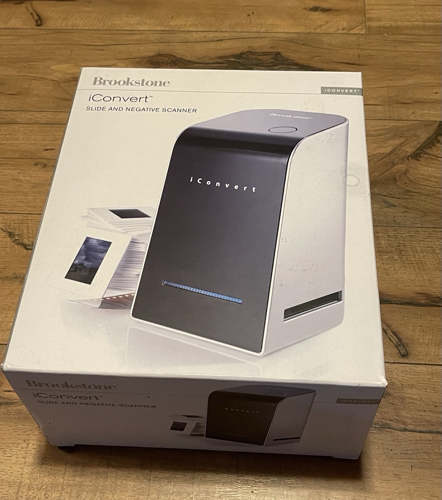 Brookstone iConvert Slide and Negative Scanner USB Photo Converter ~ Open Box