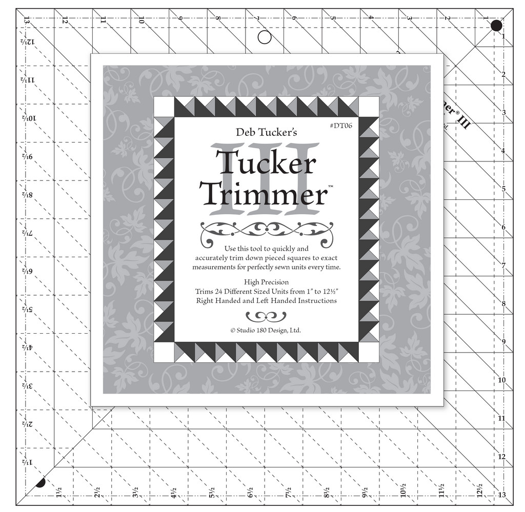 Studio 180 Design - Tucker Trimmer III Quilting Template Ruler DT06