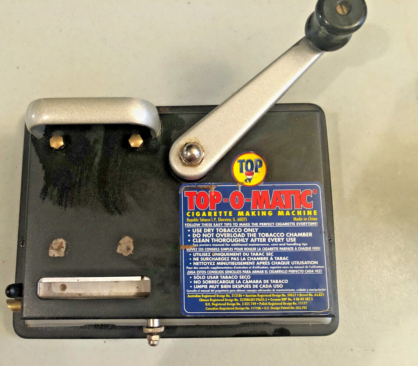 Top-O-Matic Cigarette Making Machine