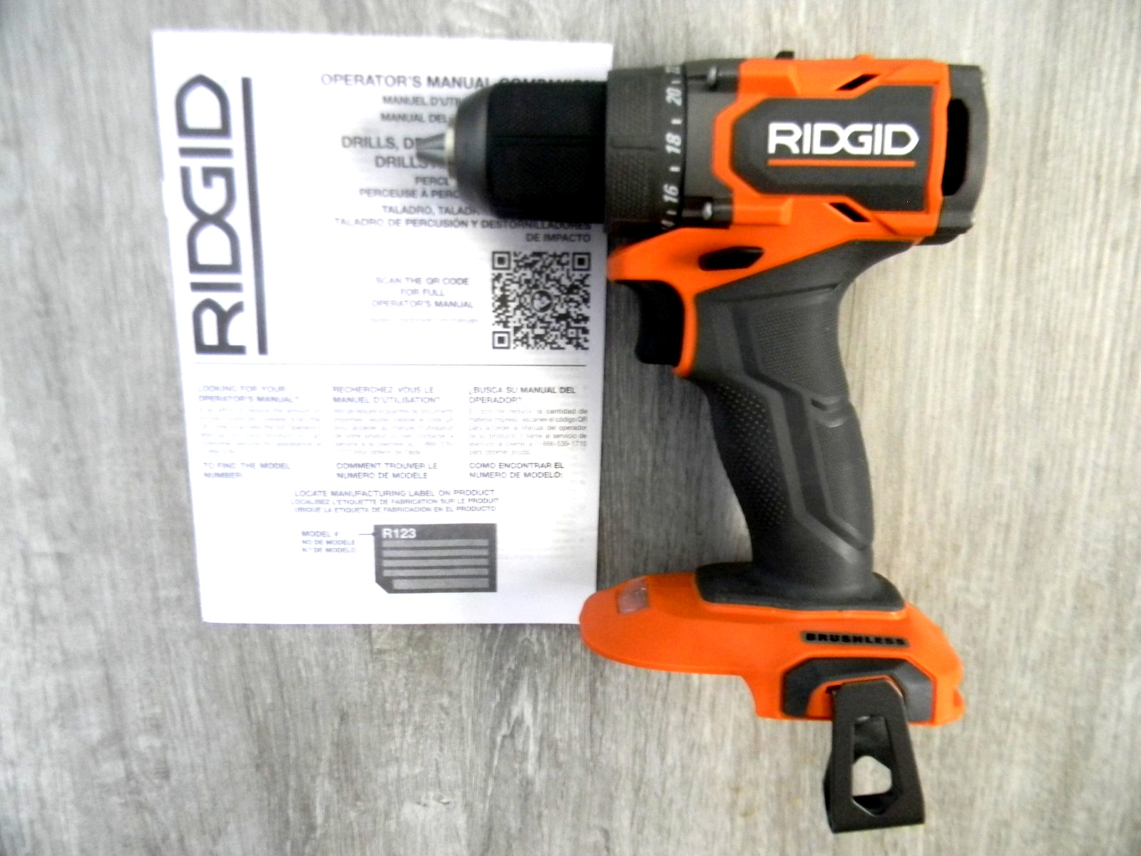 NEW RIDGID 18V 18Volt R87012 Brushless 1/2" Sub-Compact Drill/Driver Tool Only