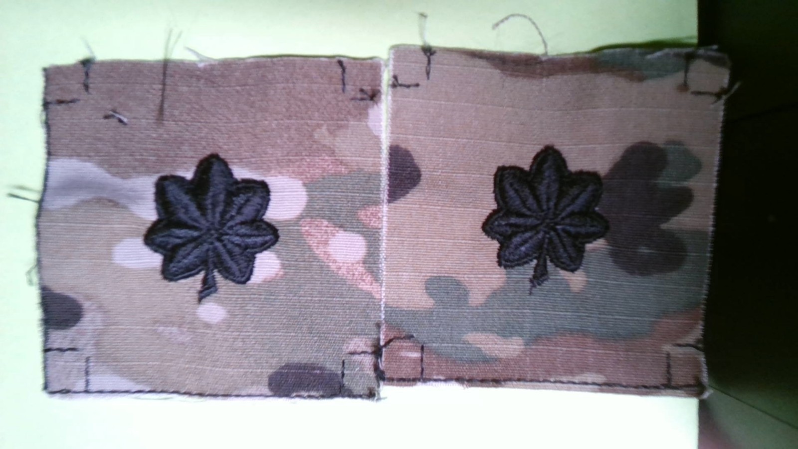 MILITARY PATCH SEW ON SET OF 2 OCP MULTICAM US ARMY LIEUTENANT COLONEL LTC