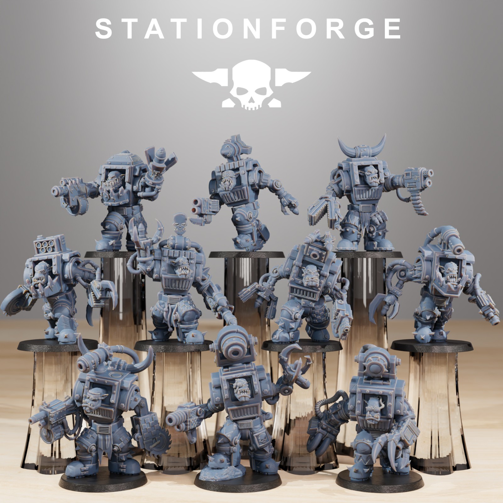 Station Forge Miniatures Orkaz Steelbrutes Orc Mega Armor Nobs Sci Fi Grim Dark