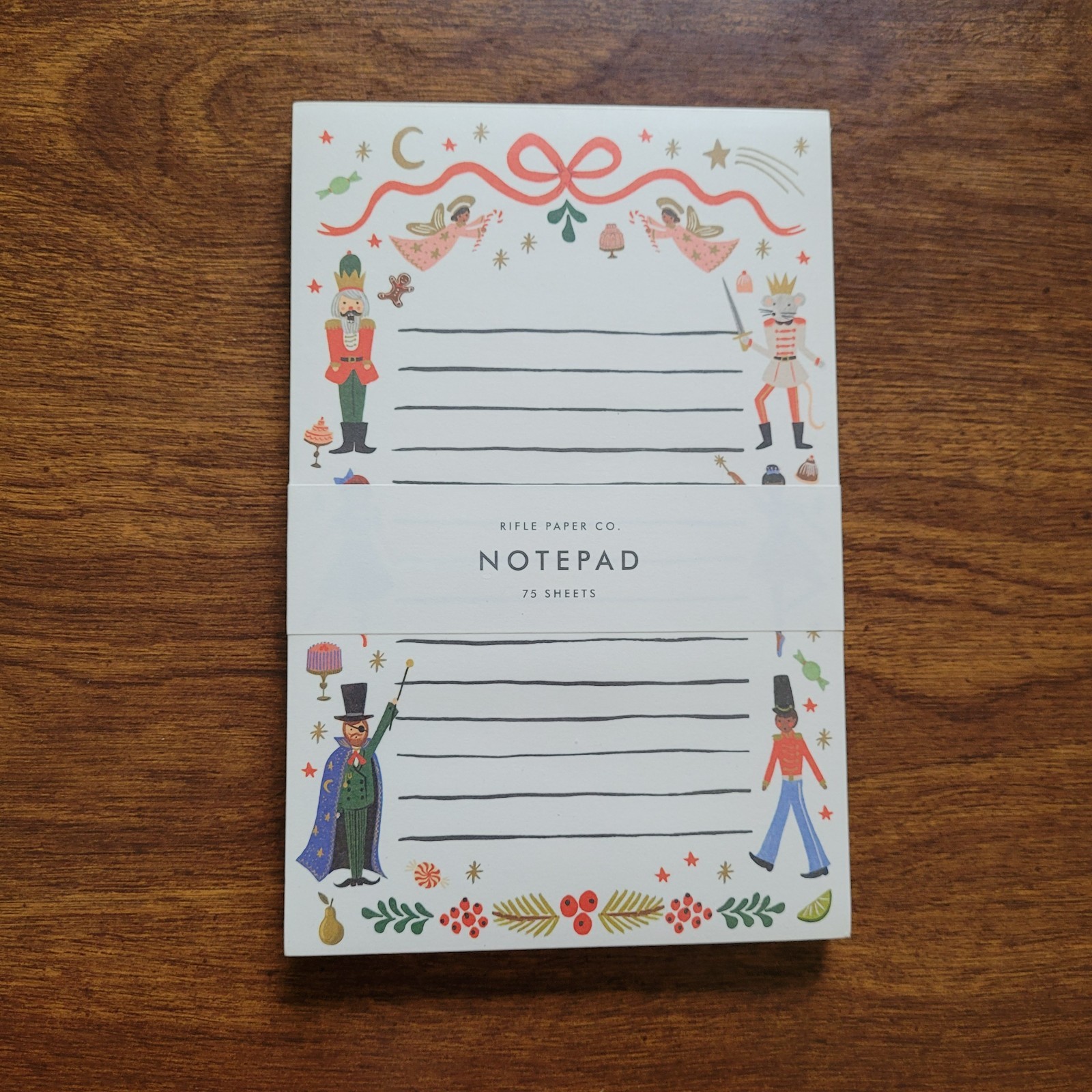 RIFLE PAPER CO Nutcracker Notepad 75 Tear-Off Pages Holiday Christmas NEW