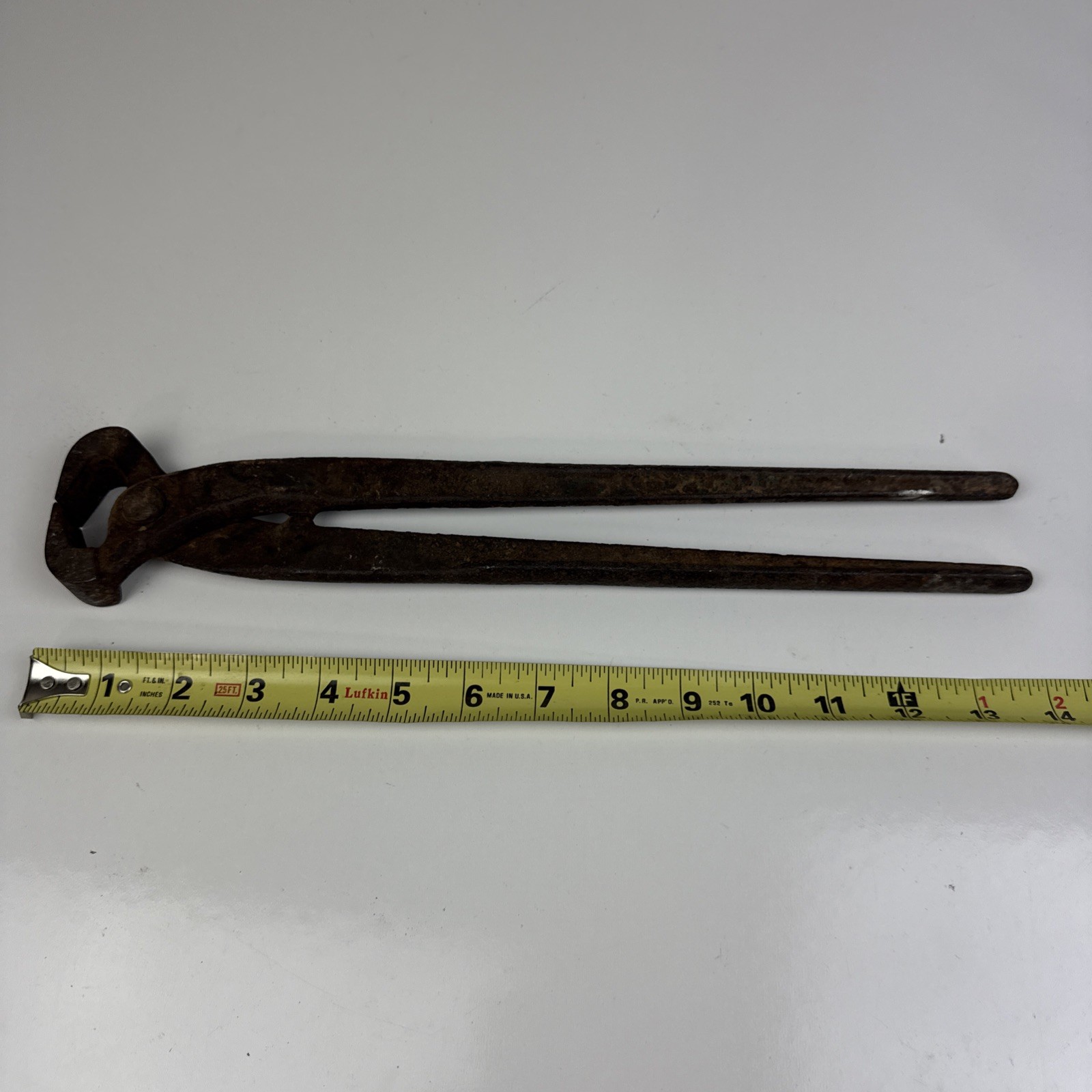 Vintage Hand Forged Blacksmith Nippers 14in