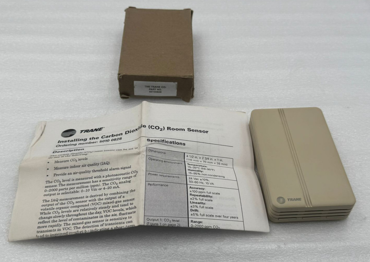 TRANE 5010-0828 CARBON ROOM SENSOR
