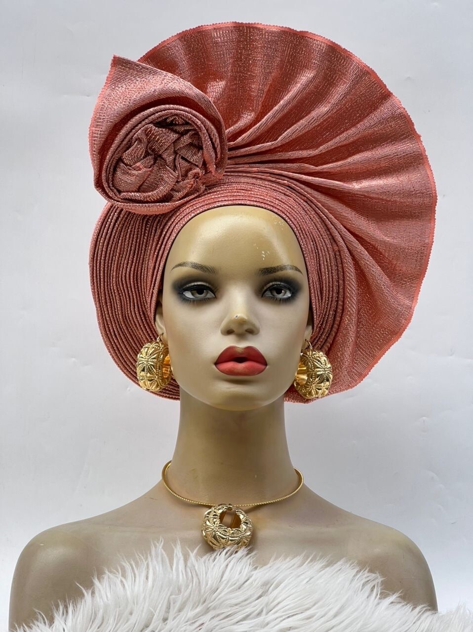 Aso-Oke African Headtie Auto Gele, Headgear.