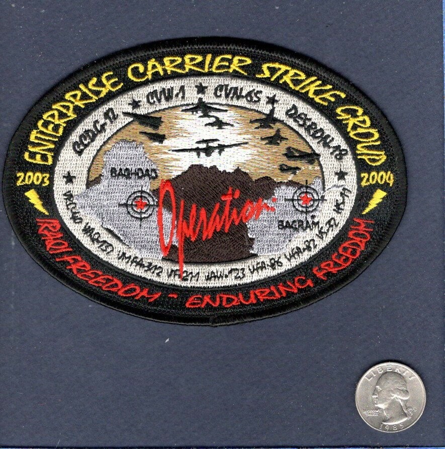 CVN-65 USS ENTERPRISE Strike Group 2003 2004 OIF OEF NAVY Squadron Cruise Patch