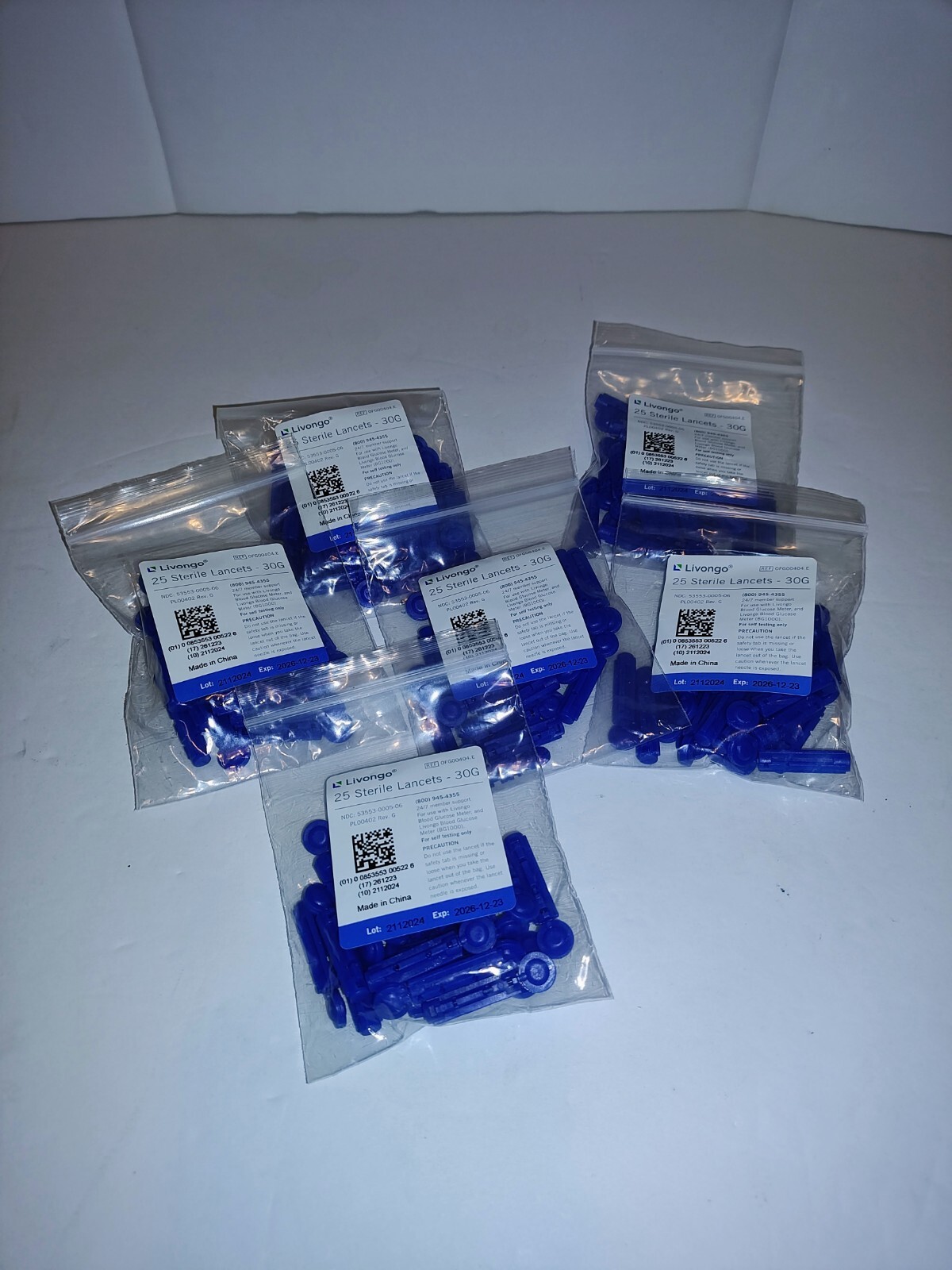 New Sealed Livongo Sterile Lancets 30G 41 Packs of 25 Exp 2026-2028