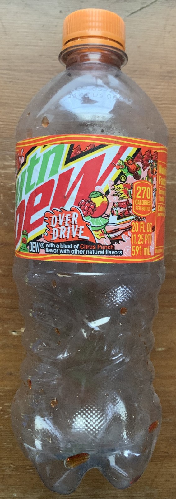 Mountian Dew Over Drive Empty Bottle