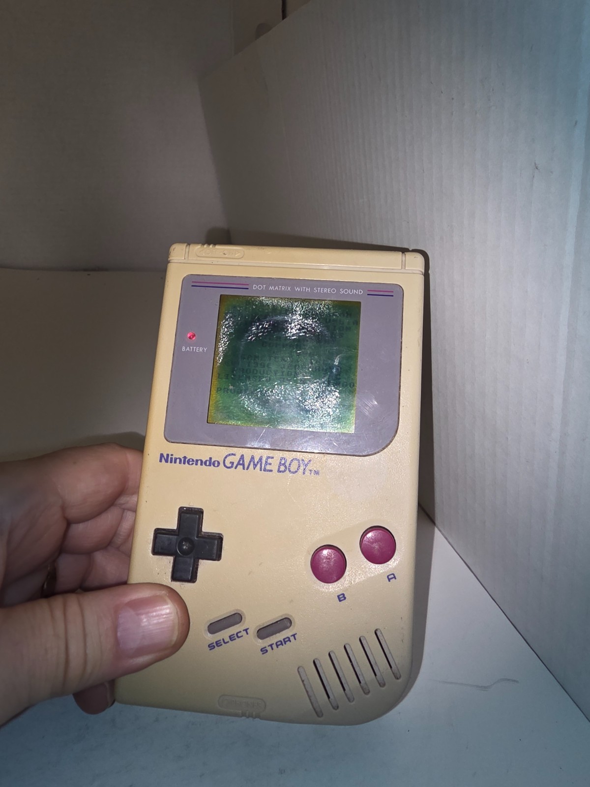 Powers On & works Gameboy Original DMG-01 Console needs new LCD #K5