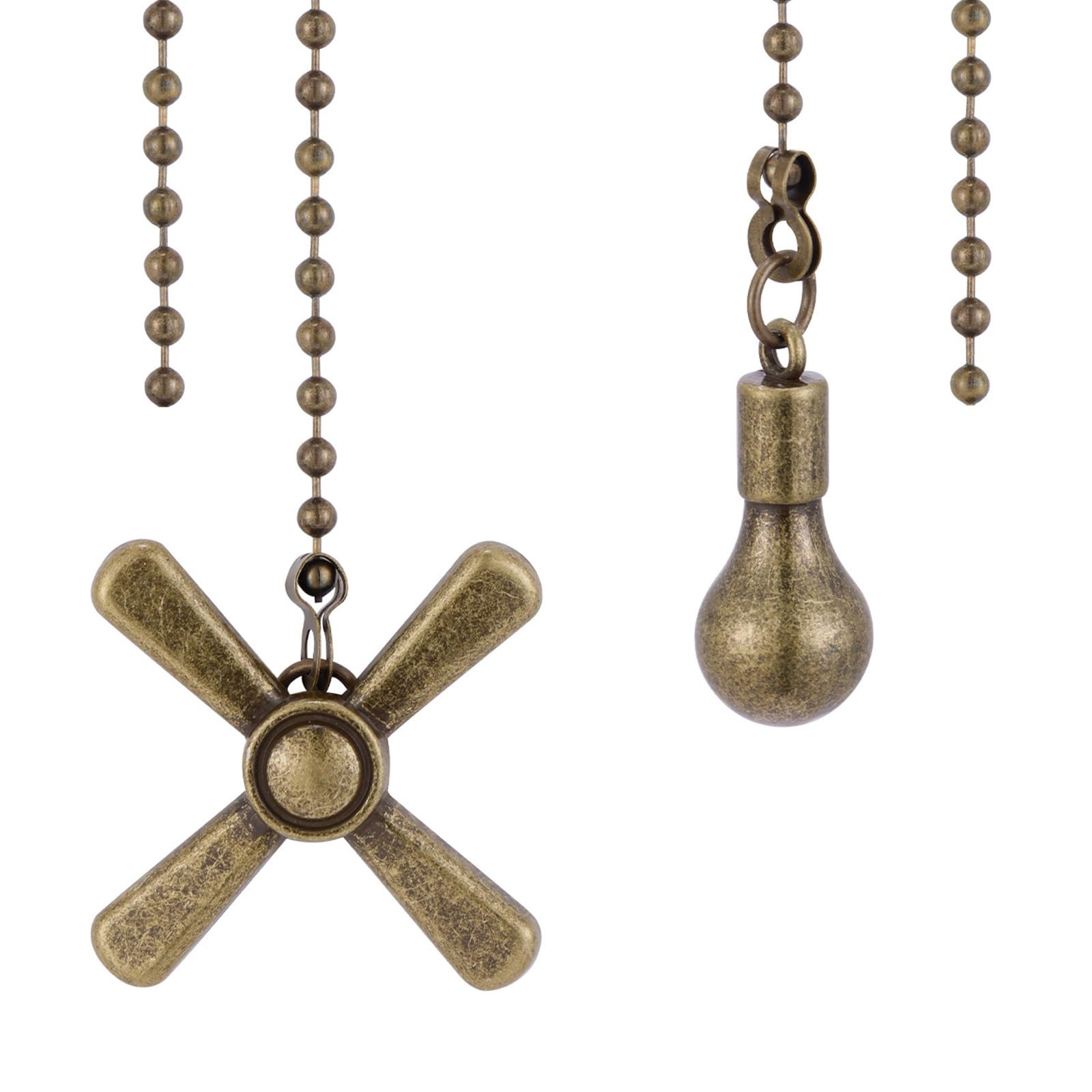 Kelduemi Ceiling Fan Pull Chain Ornaments, 13.6 inches, bronze color