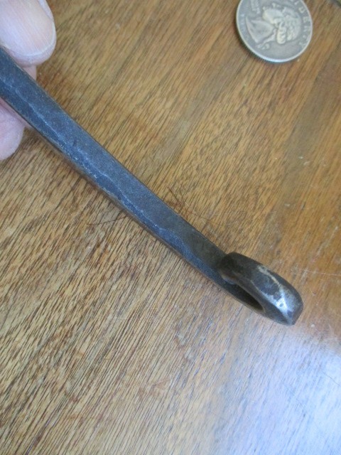 Hand Forged Hook Knife w/ Scroll Design - Blacksmith Signed
