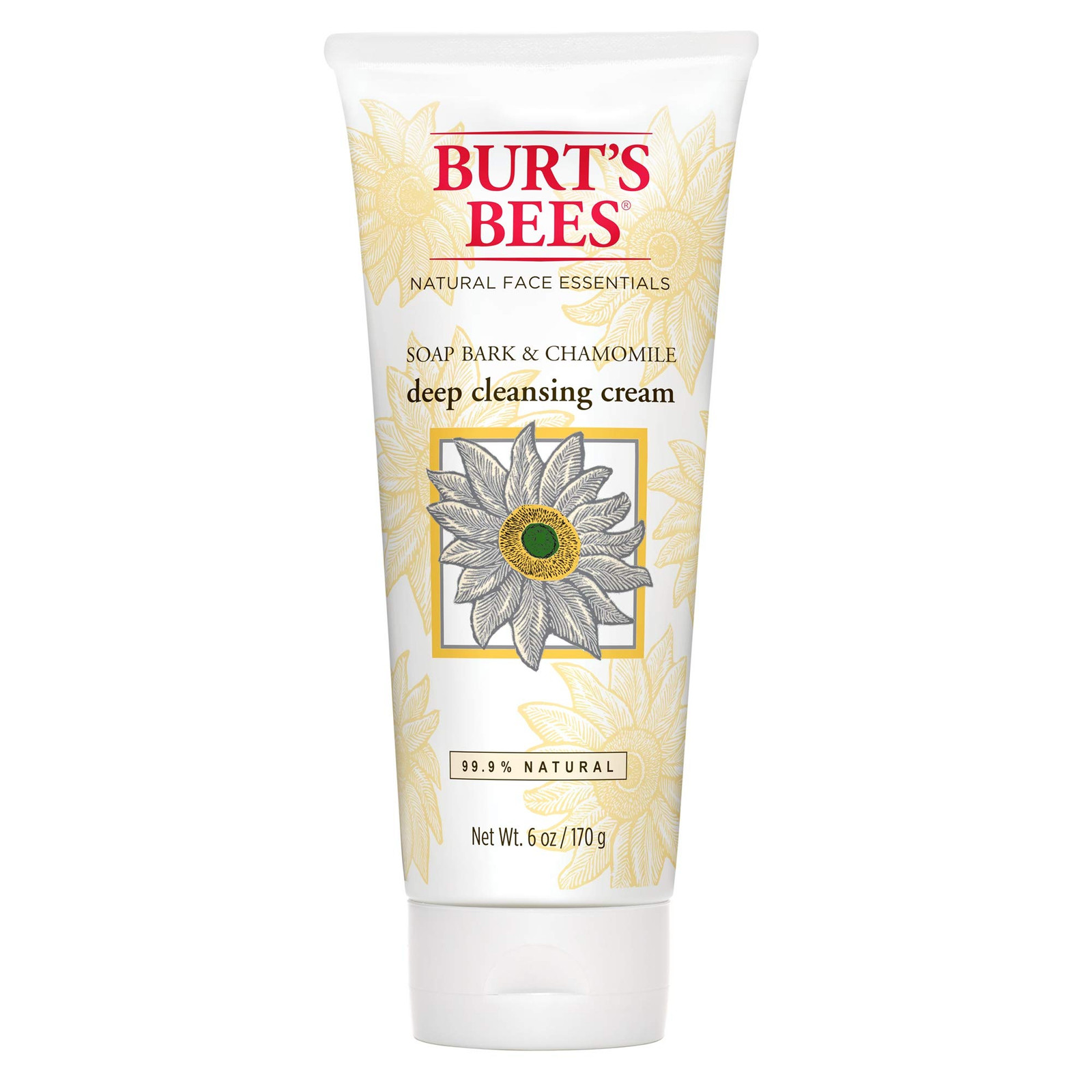 Burt's Bees Deep Cleansing Cream Soap Bark Chamomile 6oz Pack of 4