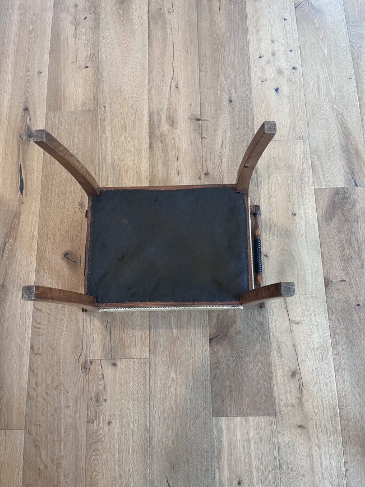 Antique Vintage Biedermeier Gondola-Style Stool/Bench