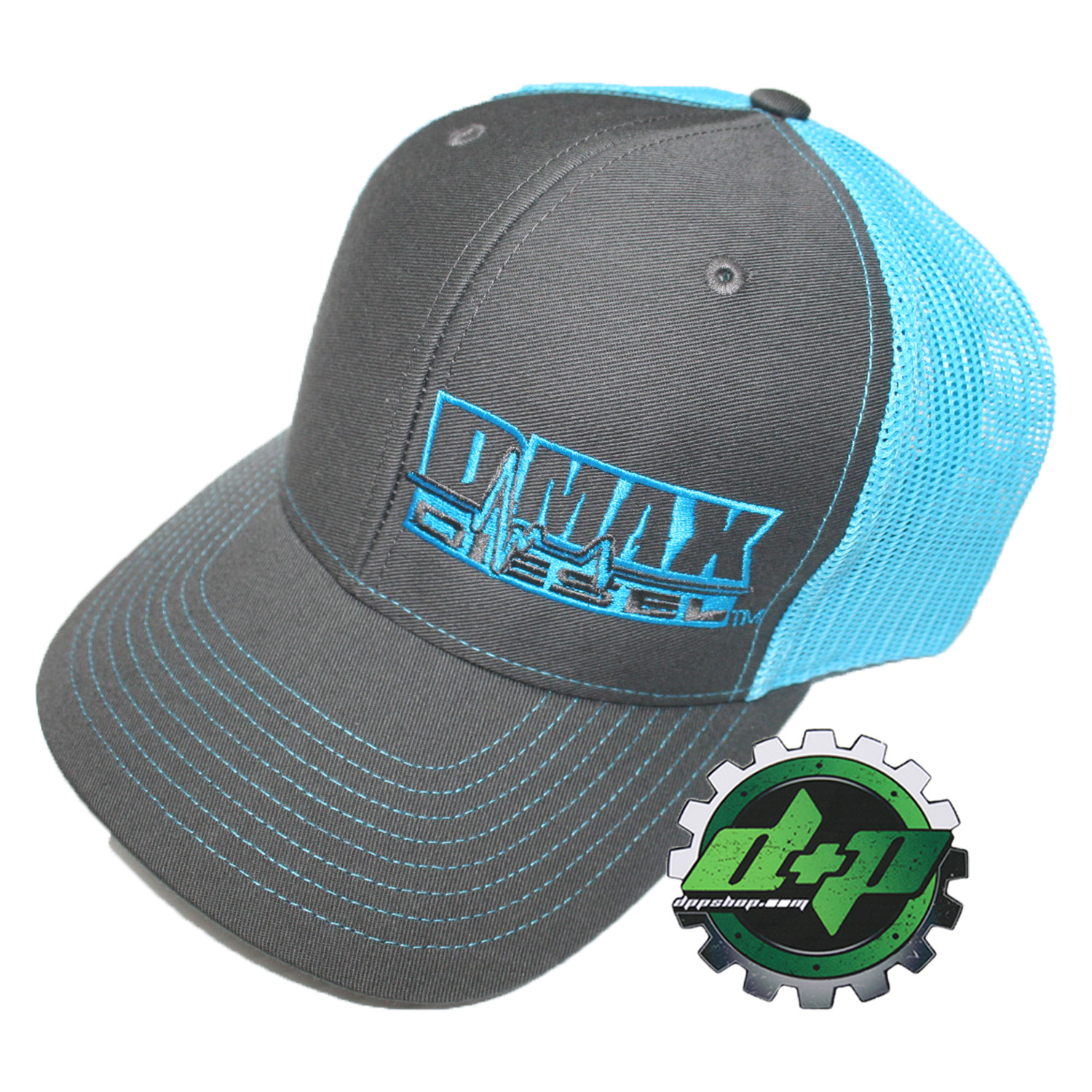 DMAX Diesel snap back trucker ball cap hat BLUE summer mesh Chevy Duramax new