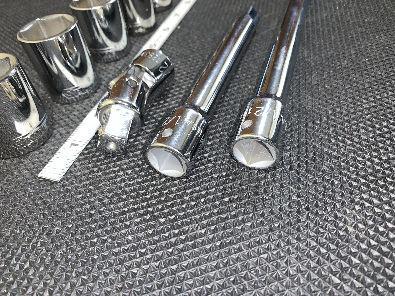 12 piece 1/2" SOCKET SET WITH EXTENSIONS and U Joint