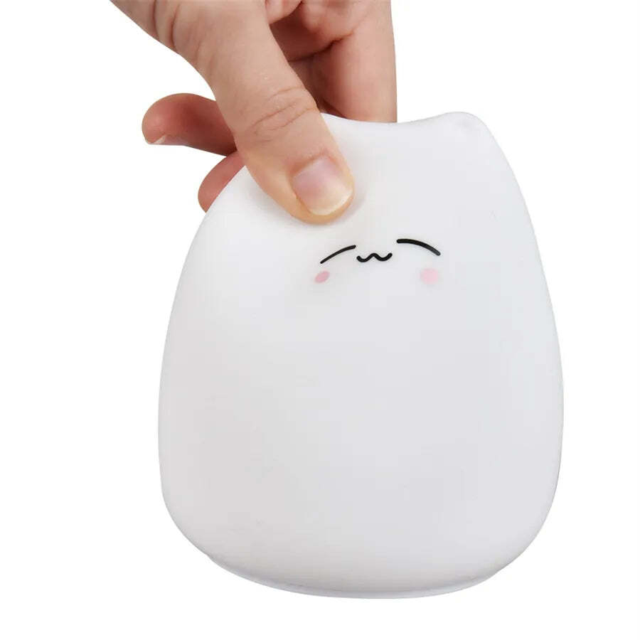 LED Silicone Kitten Night Light