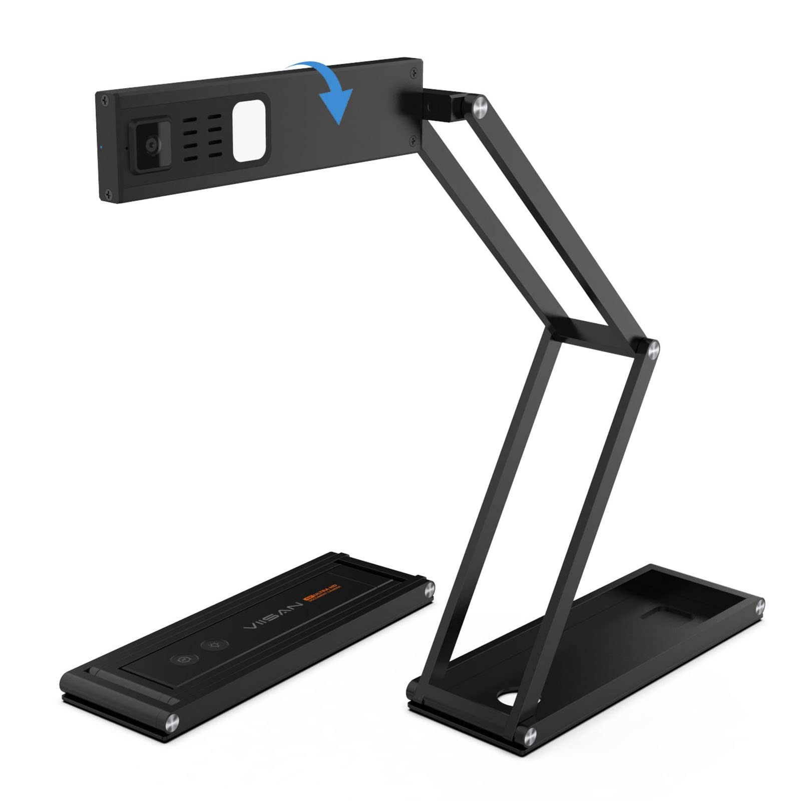 Document Camera 4K USB Visualizer Webcam with LED Light