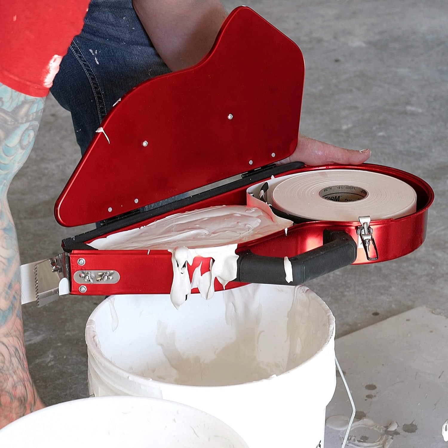 Semi-Automatic Drywall Banjo Taping Tool - Lightweight & Ergonomic Design