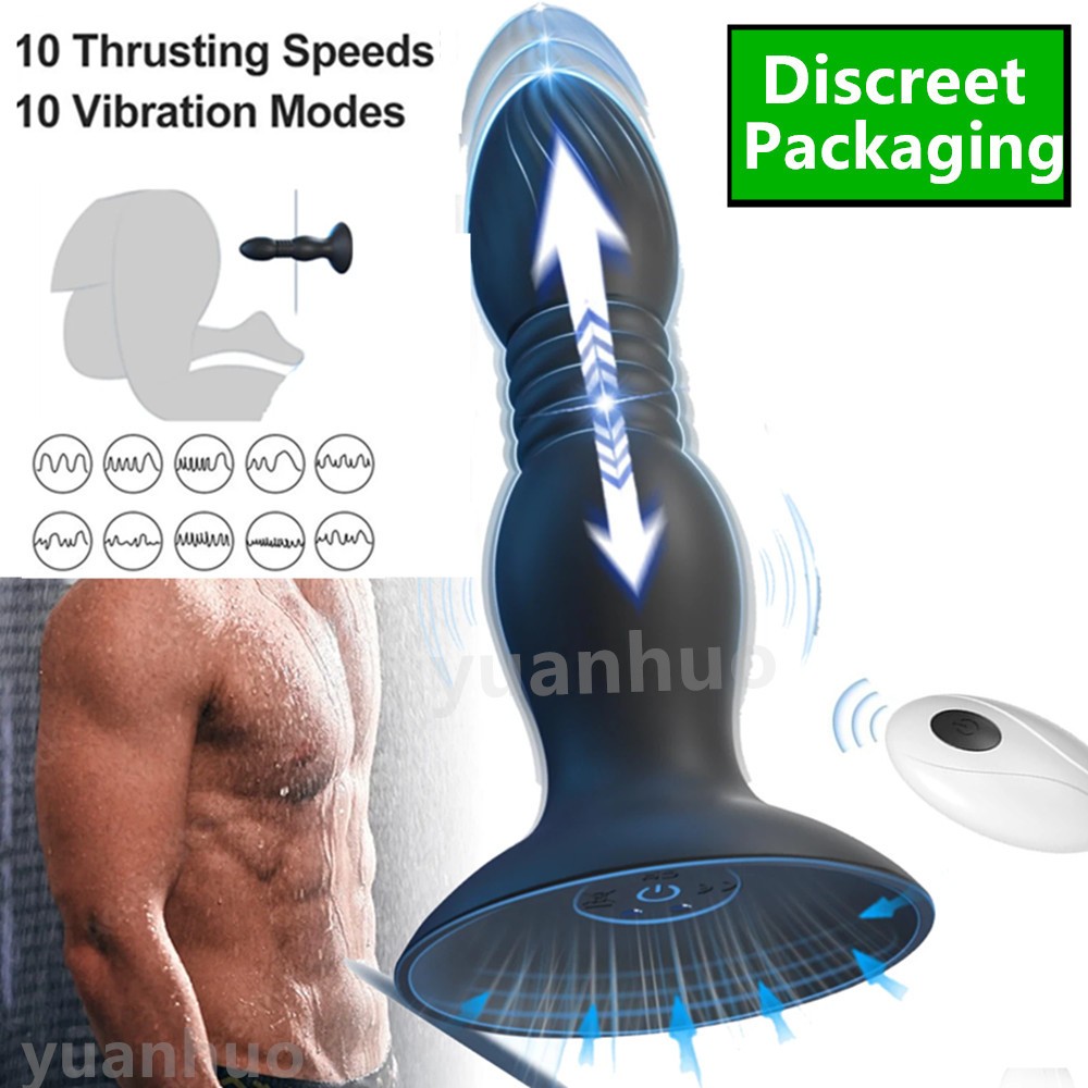 Telescopic-Prostate-Vibrator-Massager-Anal-Stimulator-Women-Men Use lubricant