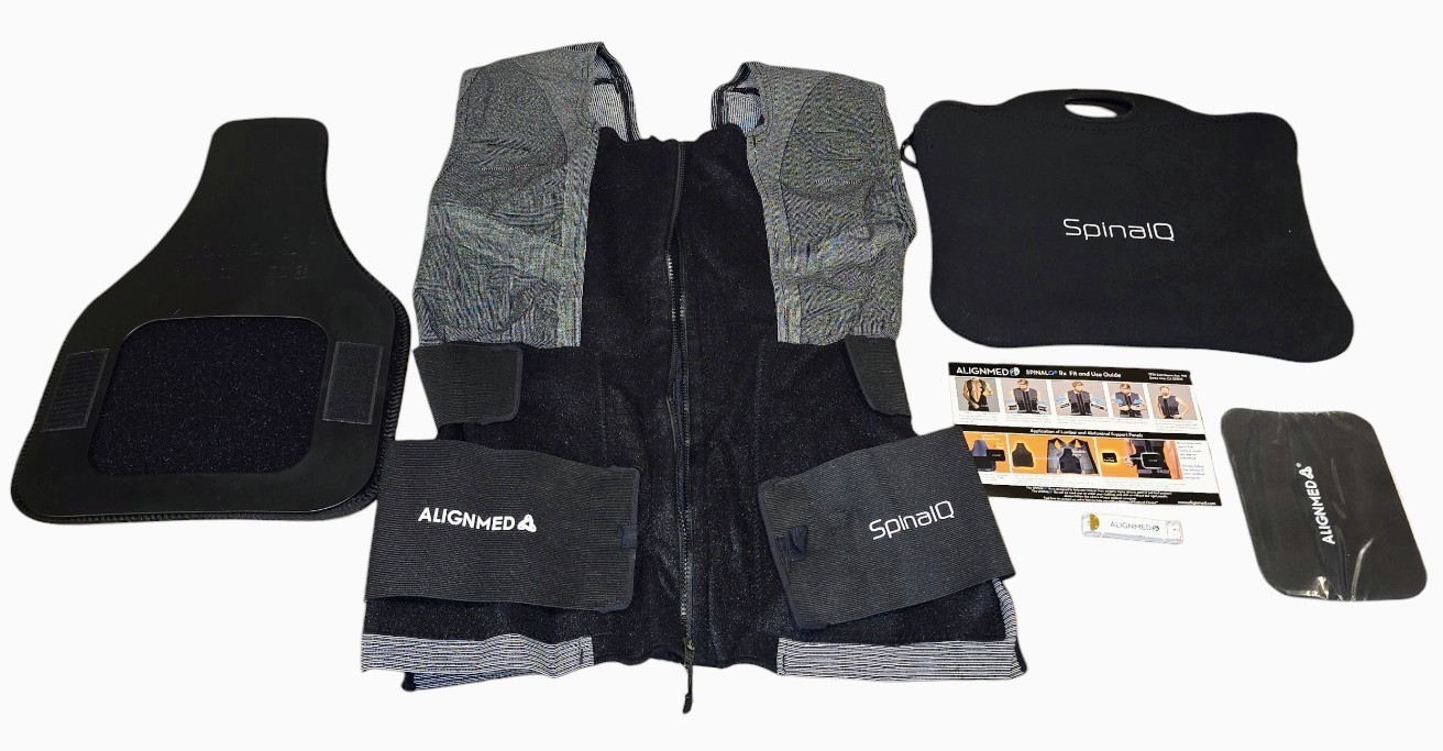 AlignedMed SpinalQ Posture Shirt System Complete Lot Size 4XL
