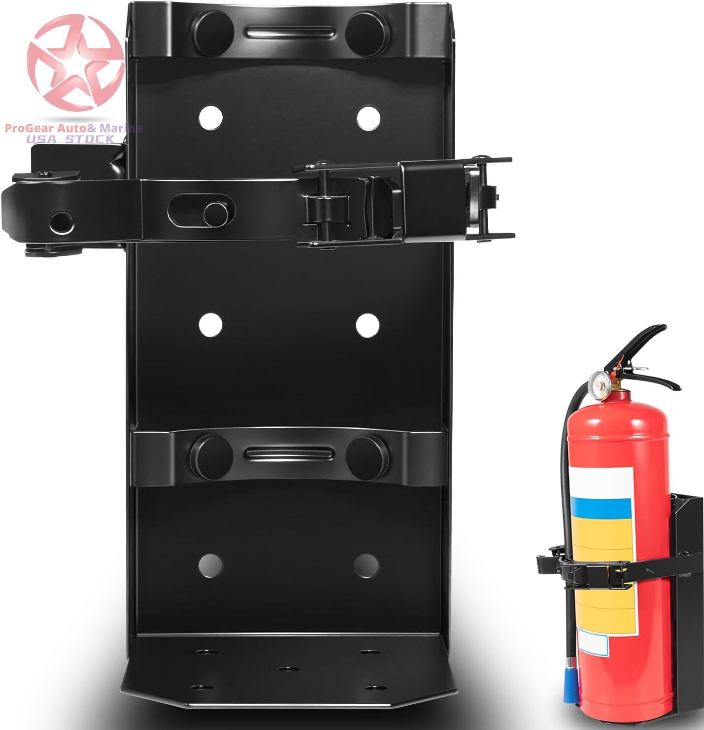 Fit 10lb Dry / 5lb Co2 Heavy Duty Fire Extinguisher Vehicle Bracket Mount 809