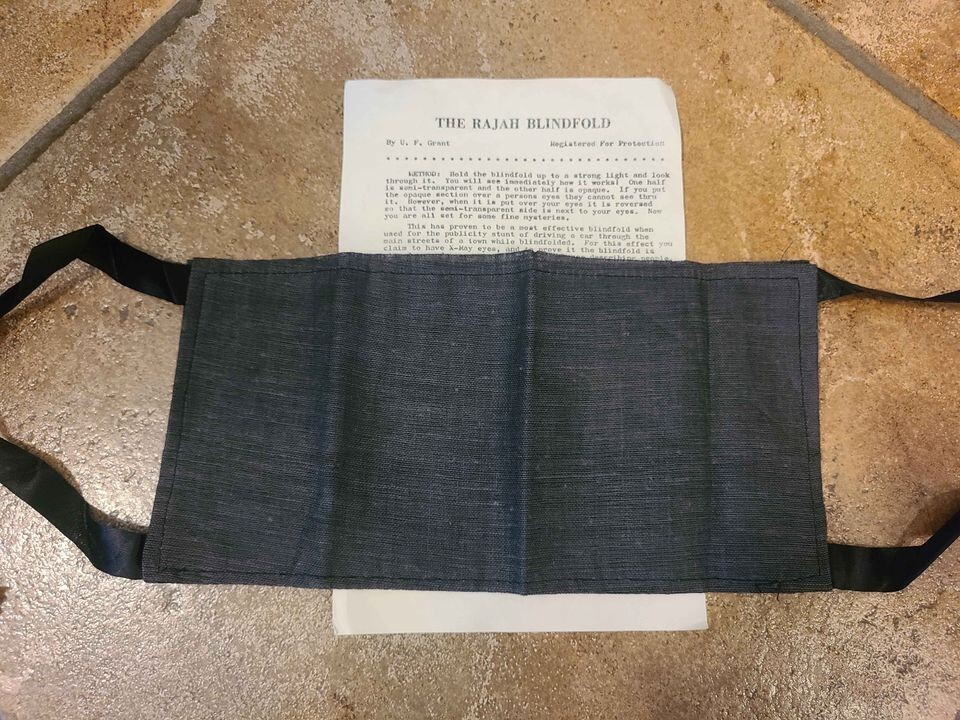 Rare The Rajah Blind By U.F. Grant  Magic Trick Mentalism