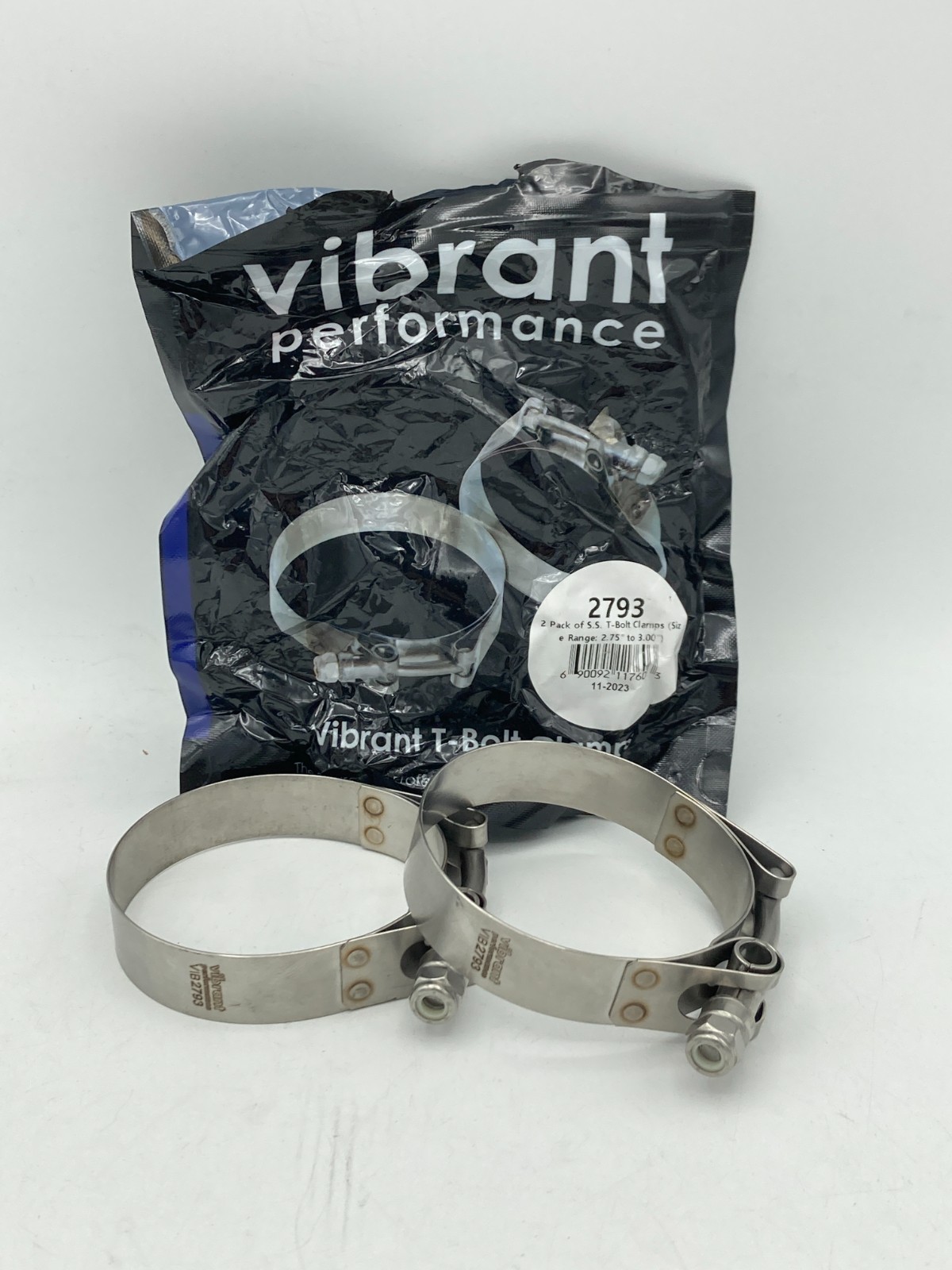 Vibrant Performance T-Bolt Clamps (2.75"-3.00", Pair/2)  2793