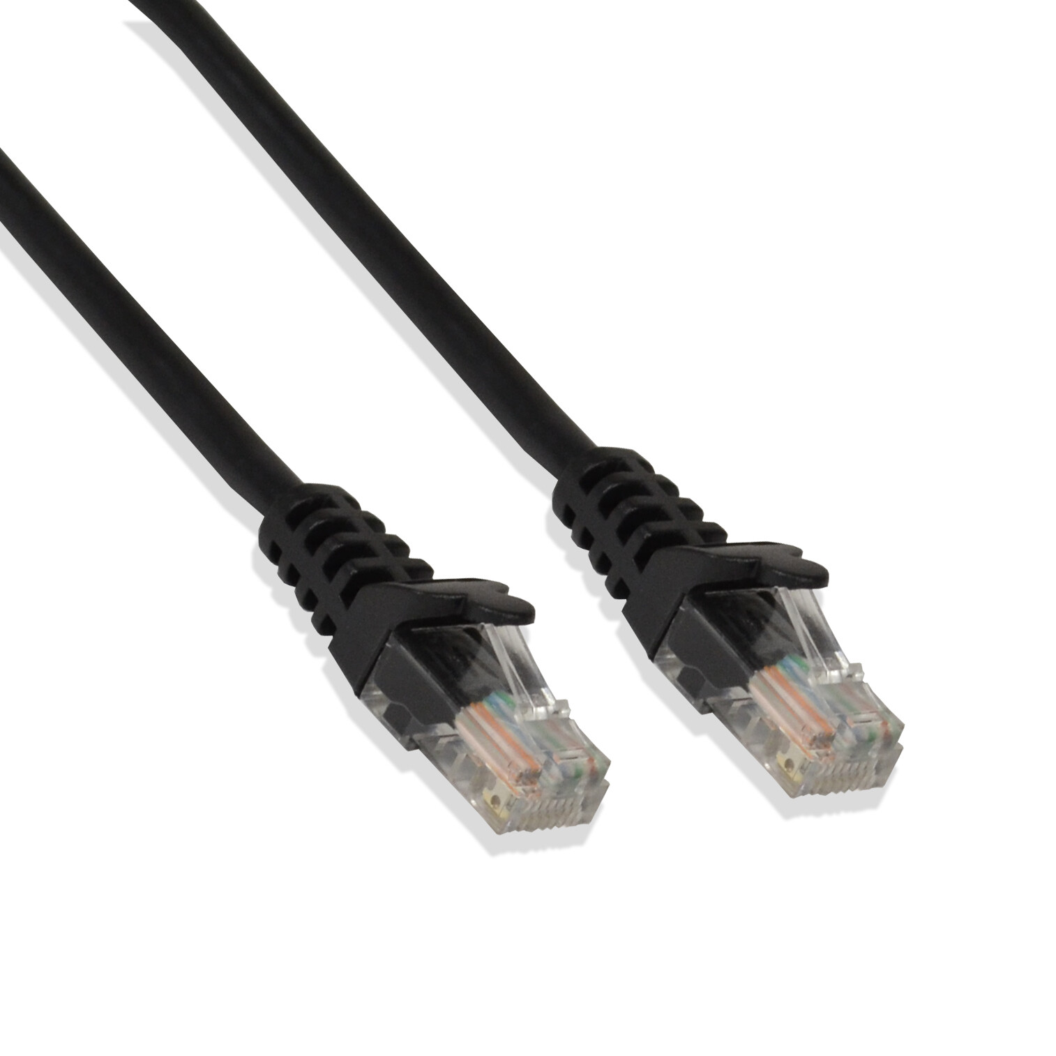 75Ft Cat5e Ethernet RJ45 Lan Wire Network Black UTP 75 Feet Patch Cable (5 Pack)