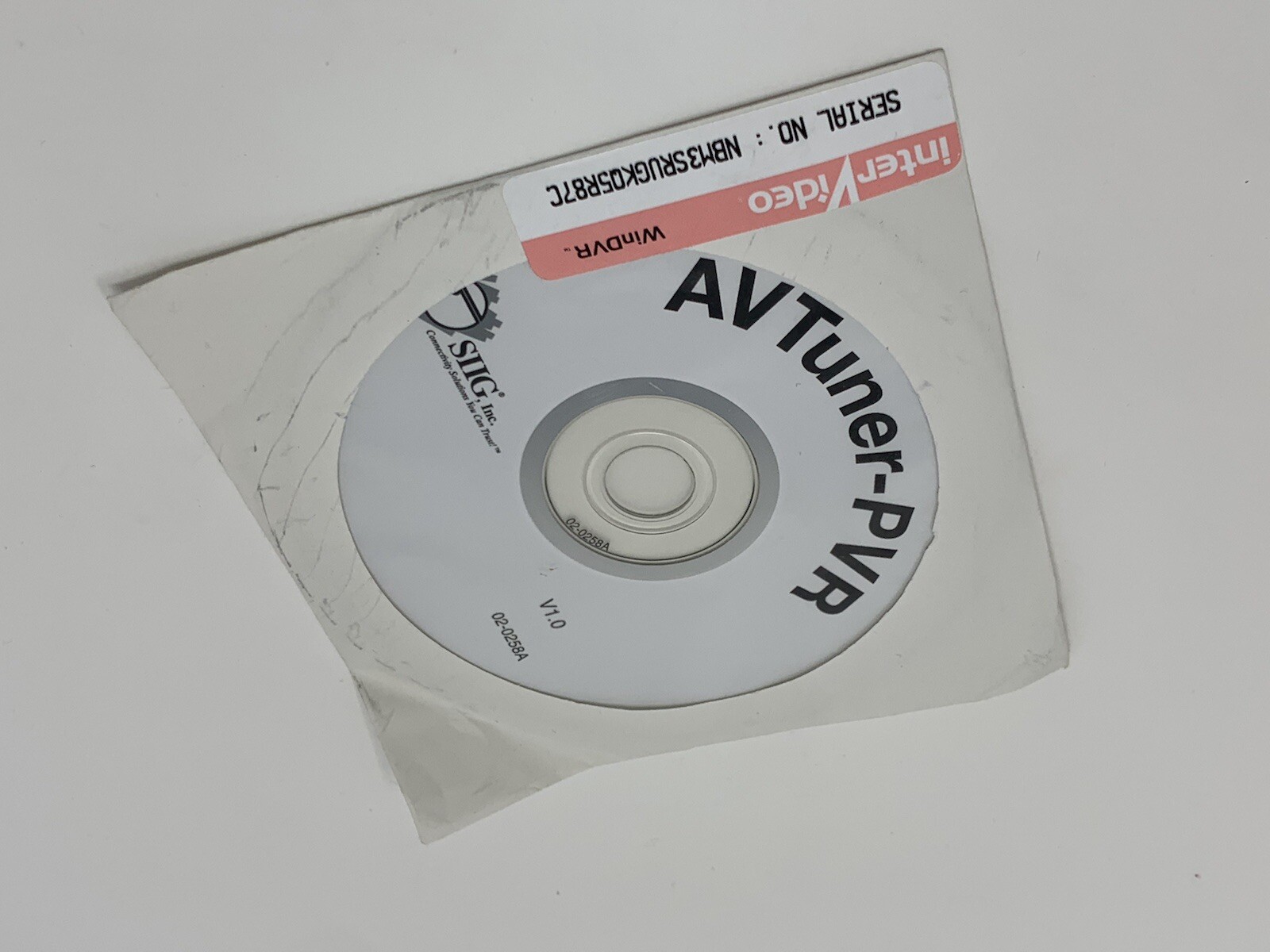 SIIG AVTuner-PVR Software CD Disc