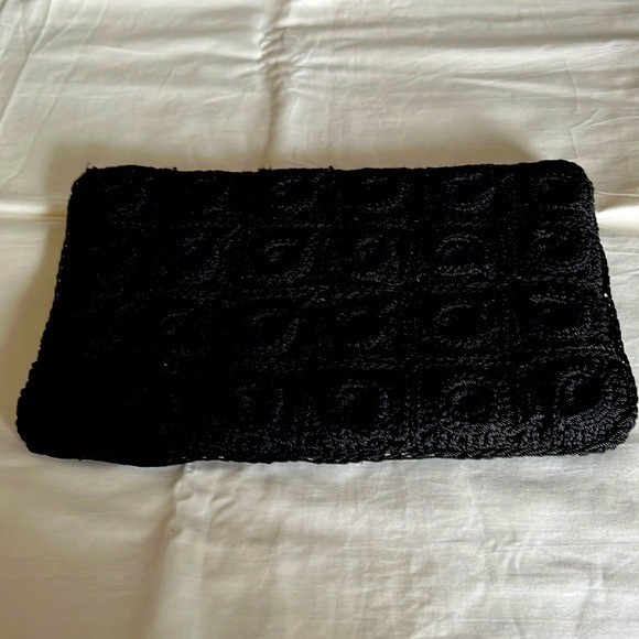 Beautiful crocheted covered black purse