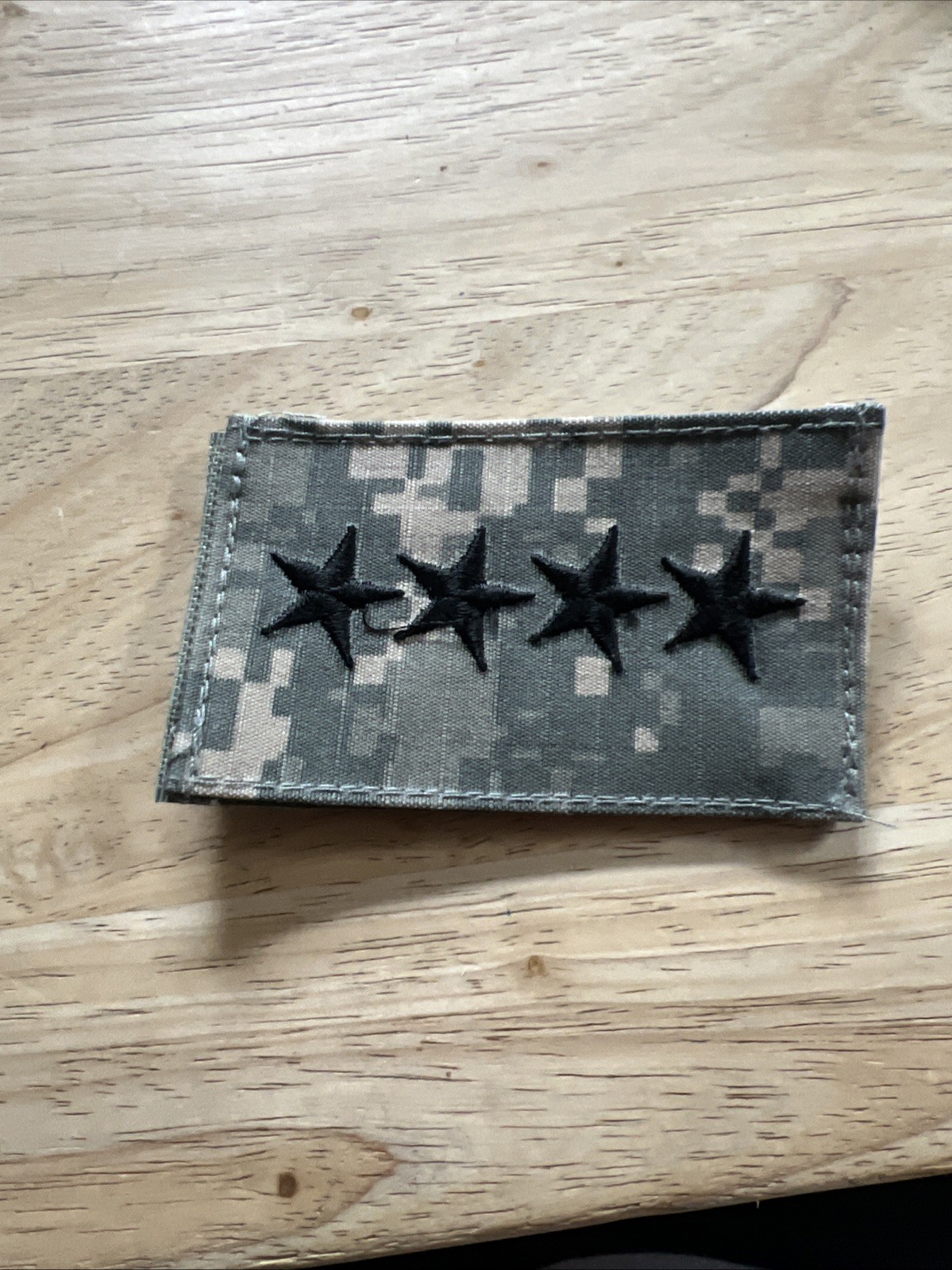 MILITARY PATCH HOOK & LOOP ACU DIGITAL US ARMY 4 FOUR STAR GENERAL
