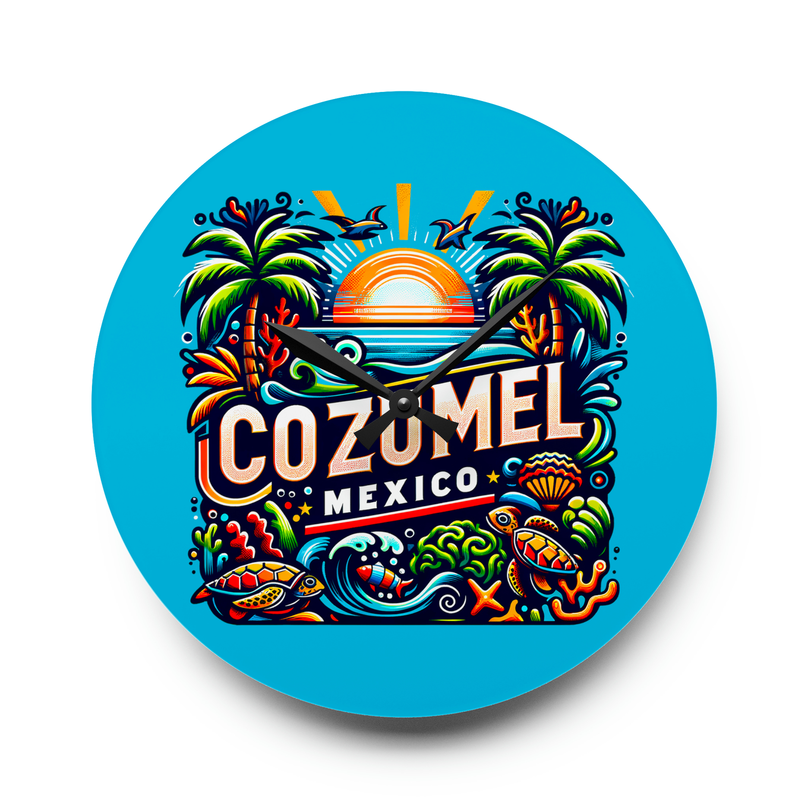 Cozumel Mexico Wall Clock (Acrylic)