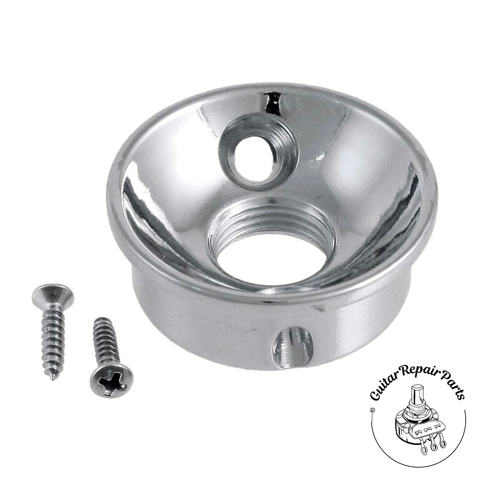 Electrosocket Modern Telecaster Screw-In Jack Plate - Chrome
