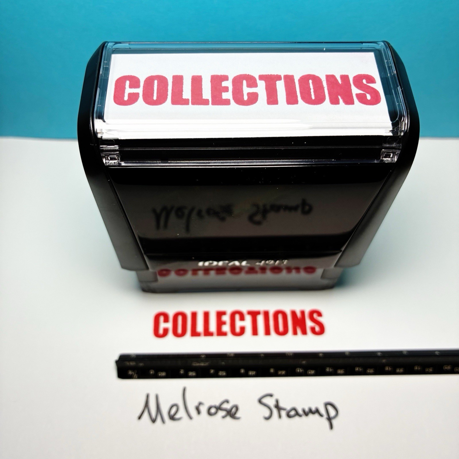 Collections Rubber Stamp Red Ink Self Inking Ideal 4913
