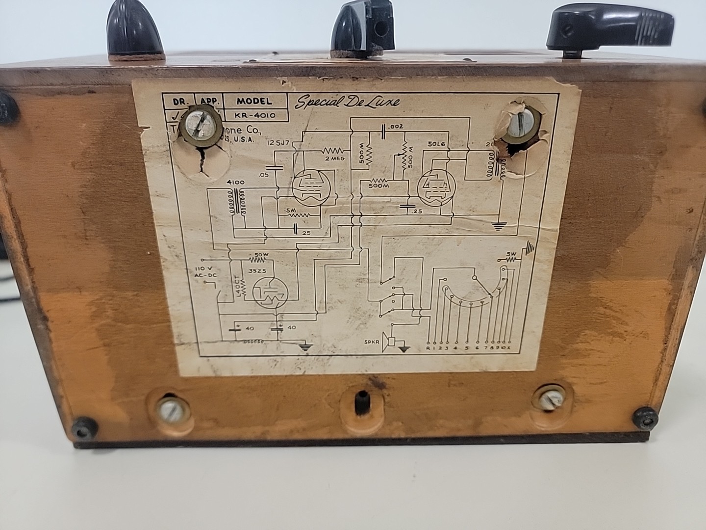Vintage Talk-A-Phone Intercom Master Unit; Model KR-4010