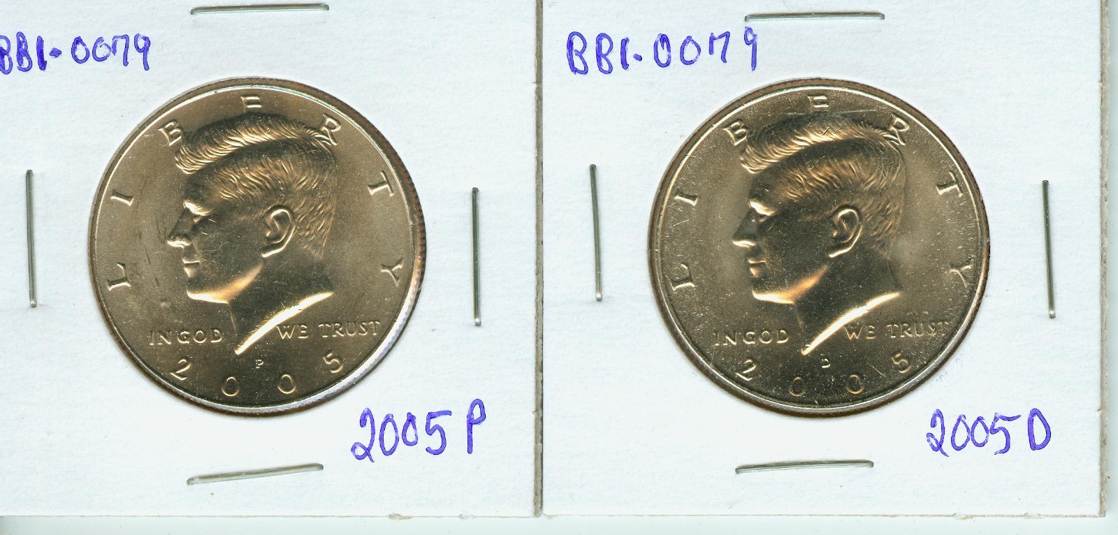 2005 P&D Kennedy Half Dollars Uncirculated BU NIFC