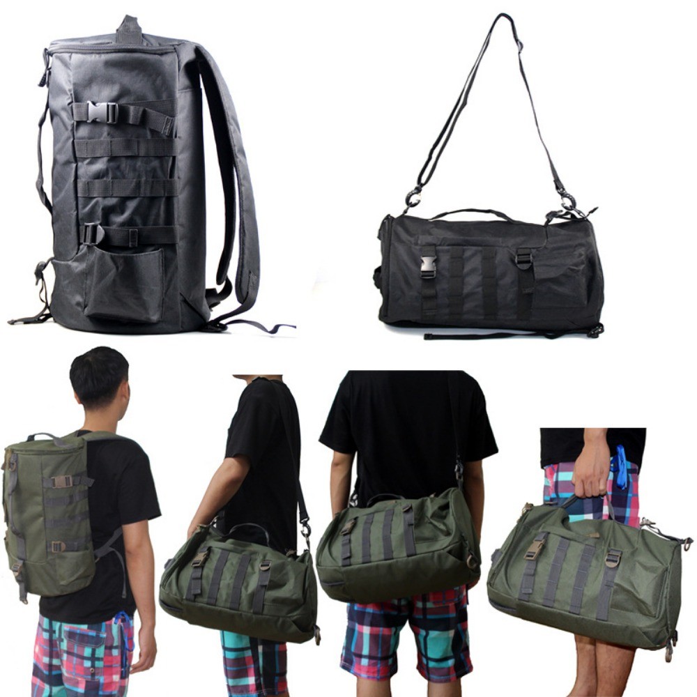 Cylinder Fishing Rod Bag, Outdoor Shoulder Satchel with Organizer, Widened Strap
