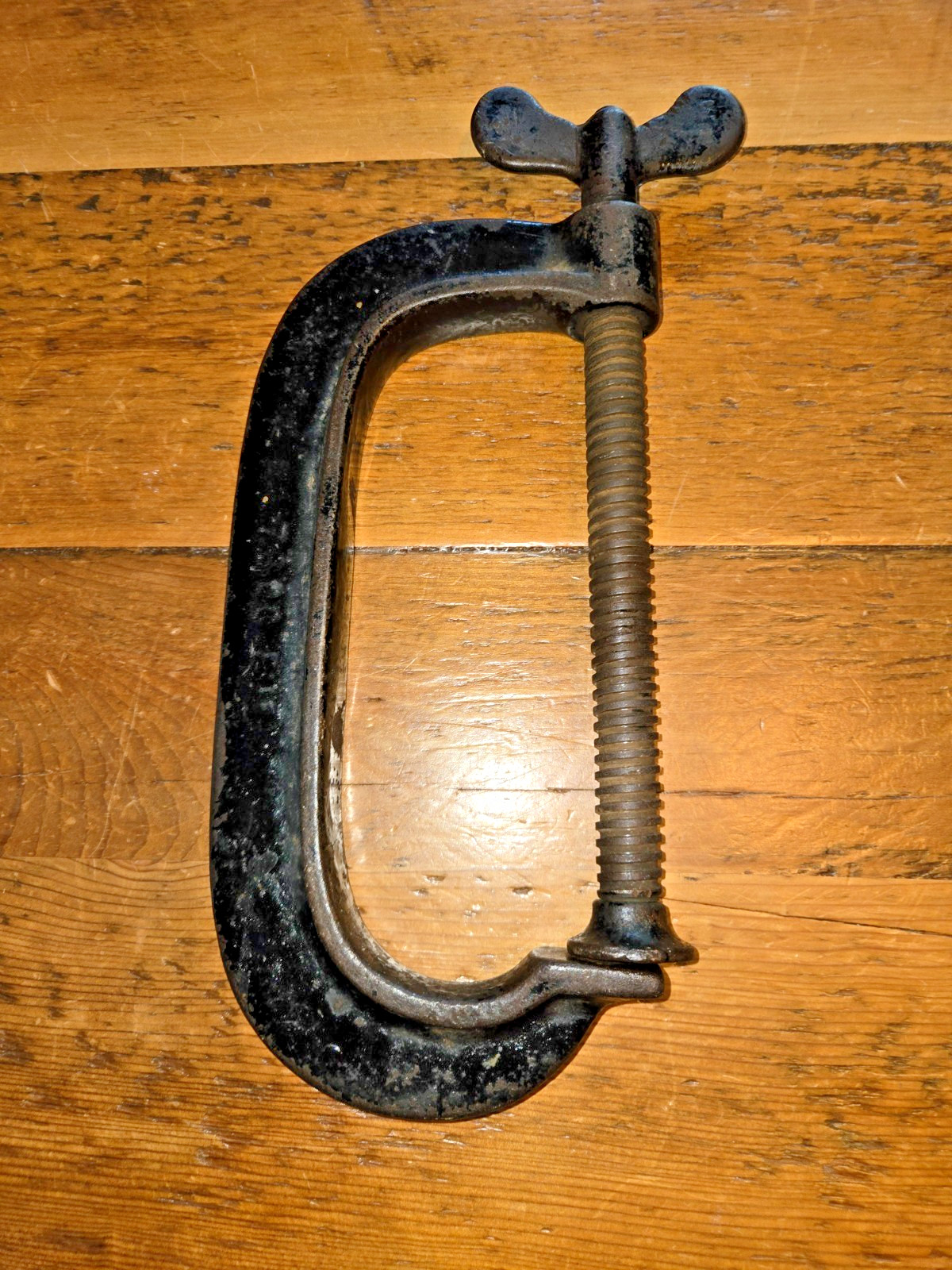 Vintage Circle E, (7600-E) "Bat Wing" Style "C" Clamp - Blacksmith / Woodworking