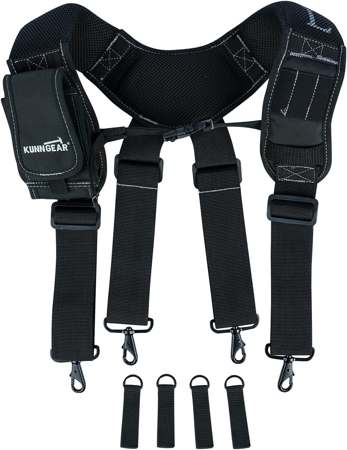 Tool Belt Suspenders Padded Construction Belt Harness with Gel Shoulder Strap De