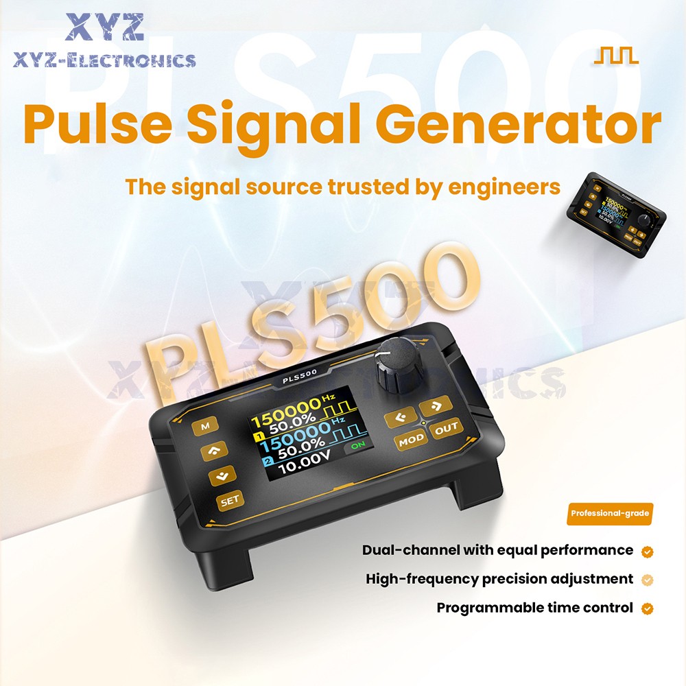 PLS500 Dual-Channel Pulse PWM Signal Generator Adjustable Programmable Dead zone